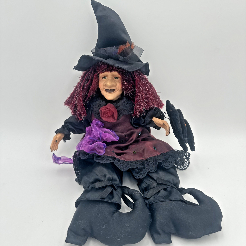 Vintage Dan Dee Halloween Witch Shelf Sitter 23”